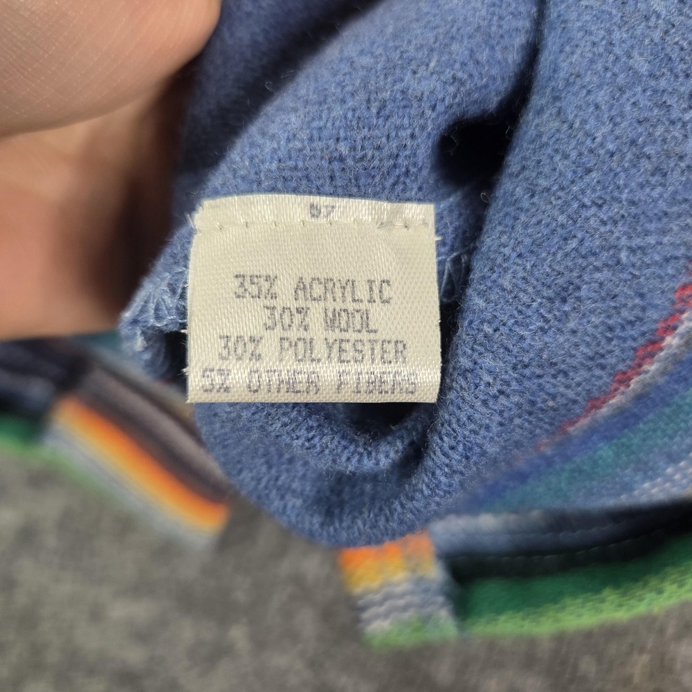 Silverado Jacket Womens Medium Multicolor Striped Western Wool Blend Serape - Picture 9 of 10